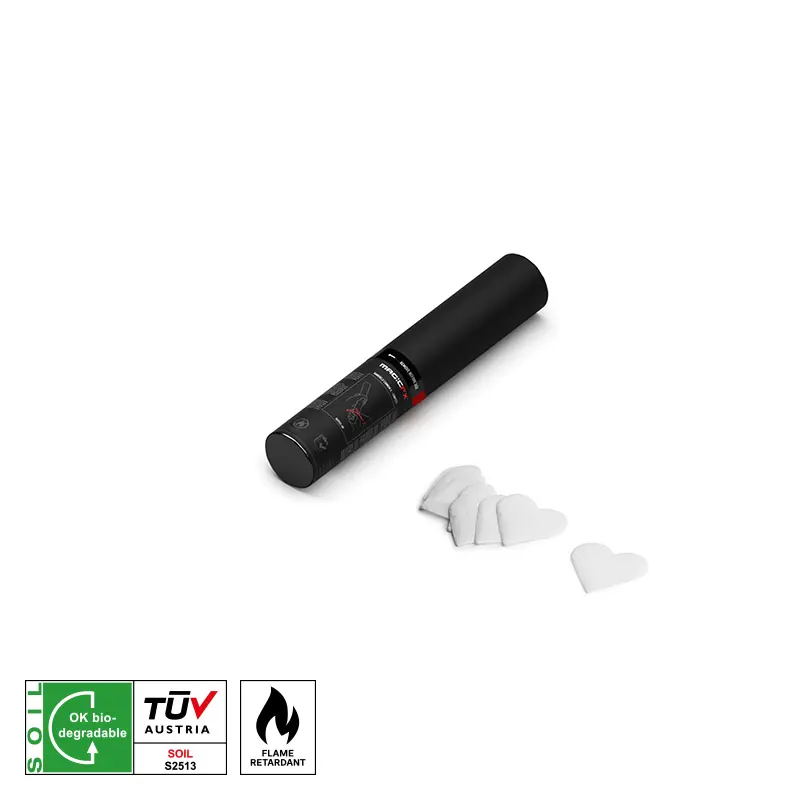 MAGICFX - Handheld Confetti Shot 28 cm - Hearts White