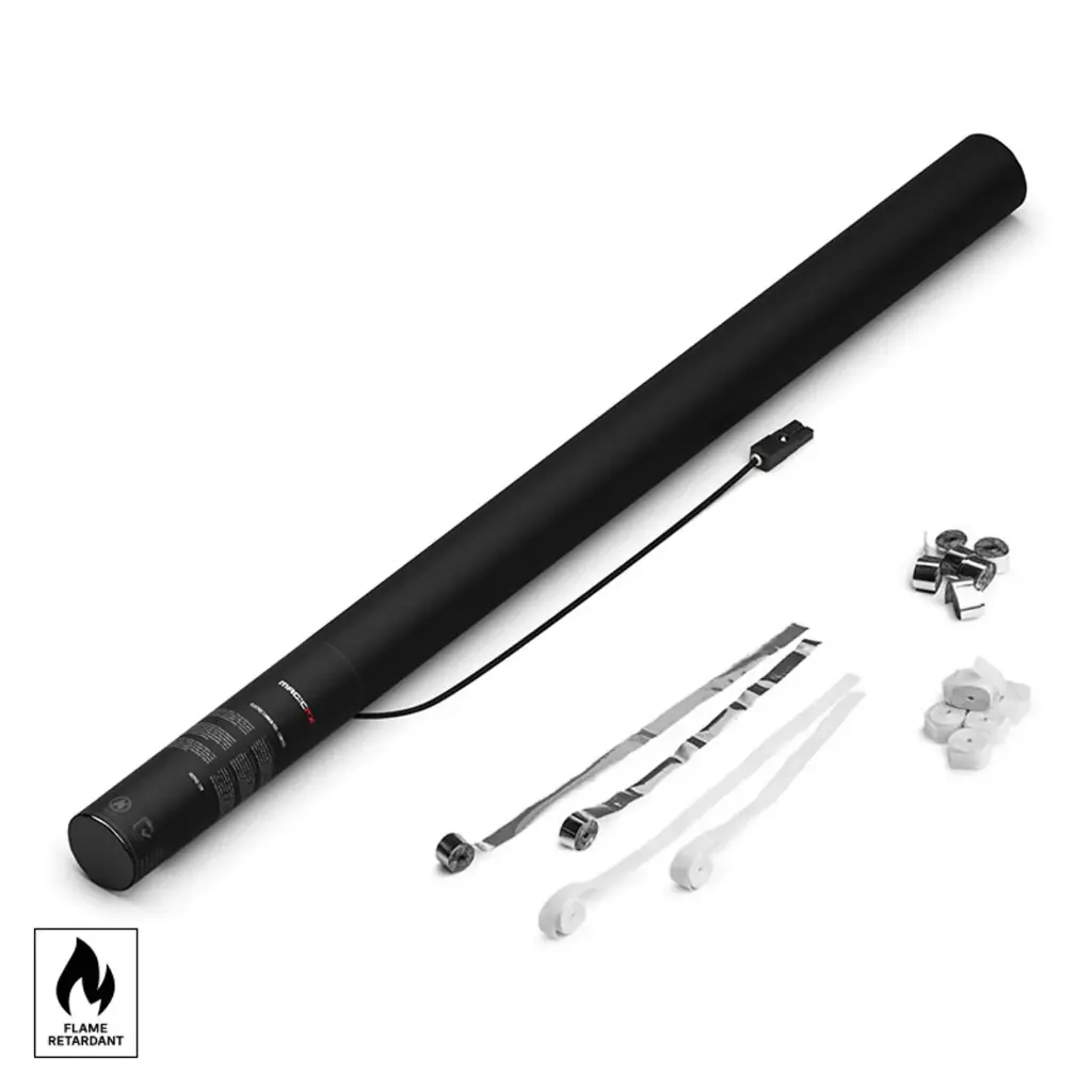MAGICFX - Electric Streamers Shot 80 cm - White + Silver